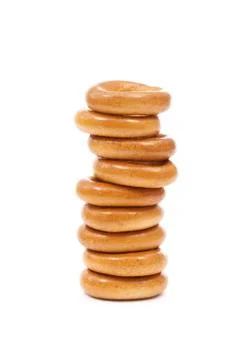 Bagels stack Stock Photos