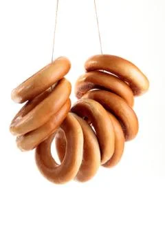 Bagels in thread Stock Photos