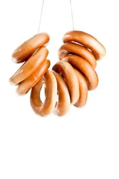 Bagels in thread Stock Photos