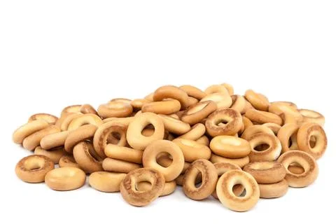 Bagels on a white background. Stock Photos