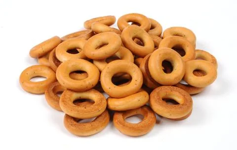 Bagels on a white background Stock Photos