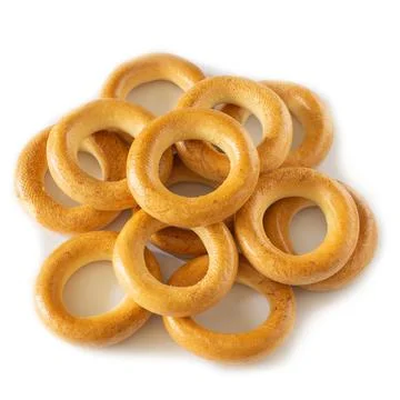 Bagels on a white background Stock Photos