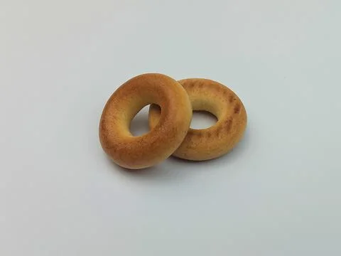 Bagels on white background Stock Photos