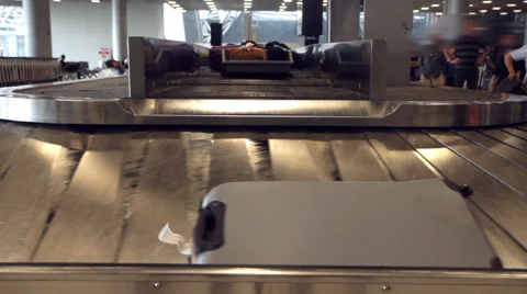 Baggage carousel in airport Stock Footage