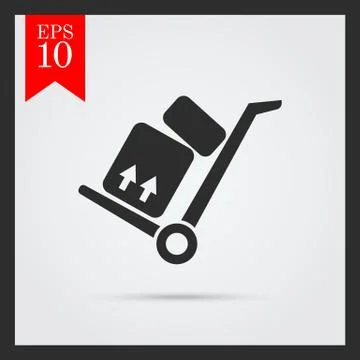 Baggage on cart Stock-Illustration
