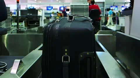 Baggage check-in Stock Footage 20528384