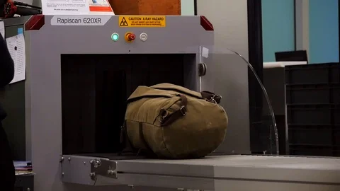 Baggage checking in airport Stock Footage 89218926