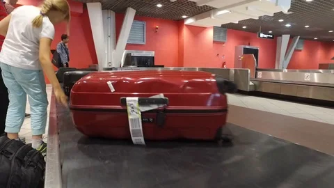 Baggage claim in airport close up view Stock Footage 89782012