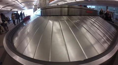 Baggage Claim Carousel Conveyor inside Denver Airport in Colorado USA Stock Footage 49211498