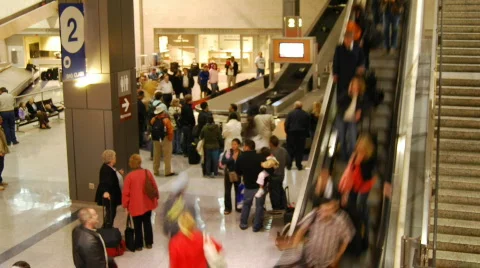 Baggage Claim Timelapse Stock Footage 344823