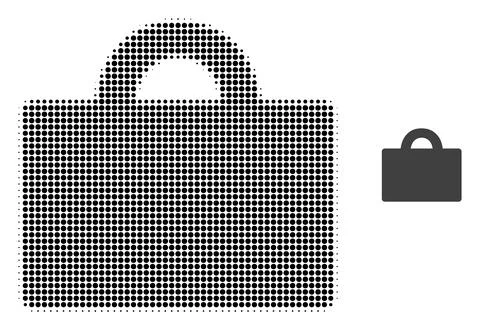 Baggage Halftone Dot Icon Stock Illustration