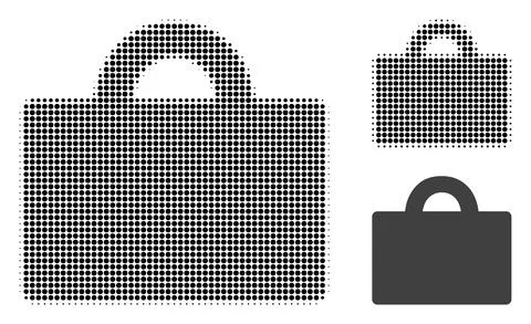 Baggage Halftone Dotted Icon イラスト素材