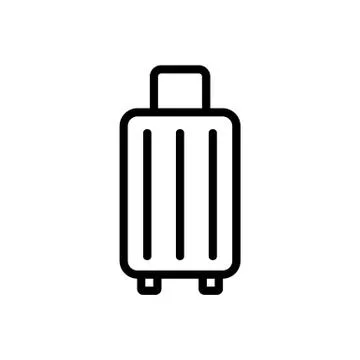 Baggage icon vector. Isolated contour symbol illustration 스톡 일러스트