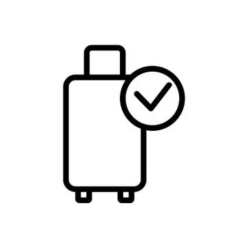 Baggage icon vector. Isolated contour symbol illustration Stock Illustration