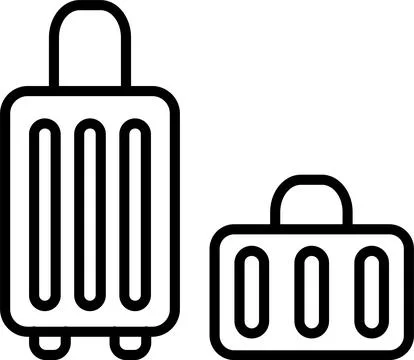 Baggage Line Icon Design Stock Illustration