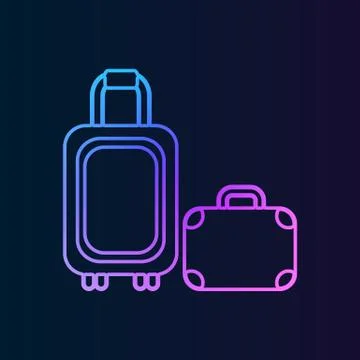 Baggage nolan icon. Simple thin line, outline vector of Summer icons for UI a Illustrazione stock