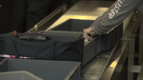 Baggage Scanner, Airport Security Screening Stock Footage 53271196