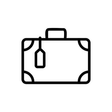 Baggage travel icon vector. Isolated contour symbol illustration 스톡 일러스트