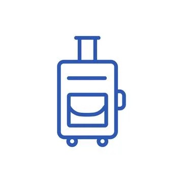 Baggage Travel Stroke Vector Icon Stock Illustration