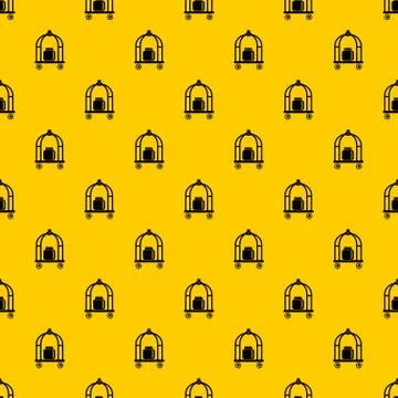 Baggage trolley pattern vector Illustrazione stock