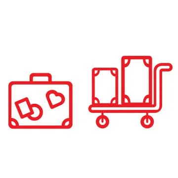 Baggages  and trolley Stock Illustration