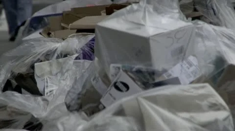 Bagged garbage  Stock Footage 22157197