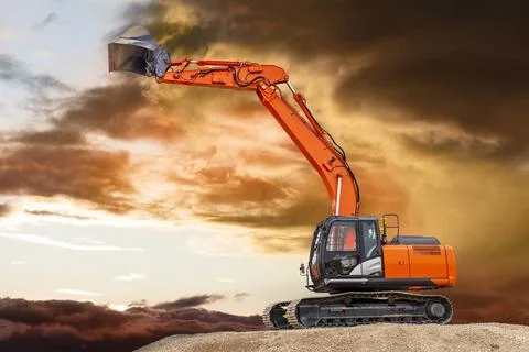 Bagger auf einer Baustelle Bagger auf einer Baustelle Copyright: xZoonar.c... Stock Photos