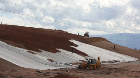 Baggers on the dump Stock-Footage 22554186
