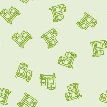 Bagging machine cement production line vector seamless pattern 스톡 일러스트