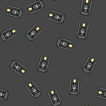 Bagging machine cement production vector seamless pattern 库存插图
