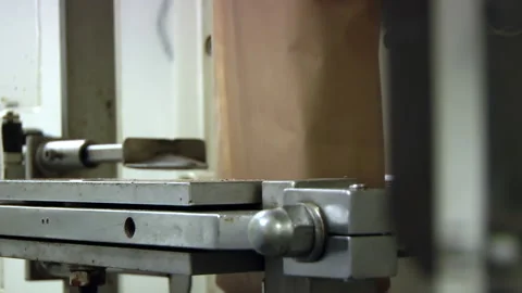 Bagging Nuts In Paper bag Stock Footage 136395176