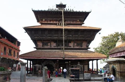 Bagh Bhairav Temple in Kathmandu Stock Photos