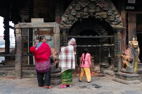 Bagh Bhairav Temple  Stockfoto's