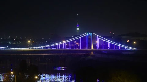 Baghdad Night Skyline  Stock Footage 280829449