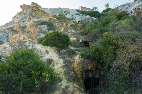 Bagno Vignoni hot spring of thermal water baths in Tuscany, Italy. Foto stock