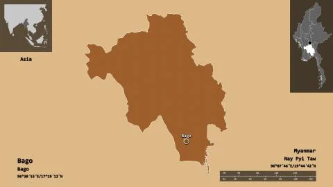 Bago, division of Myanmar. Previews. Pattern 스톡 일러스트