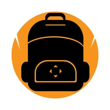Bagpack travel icon Stock Illustration