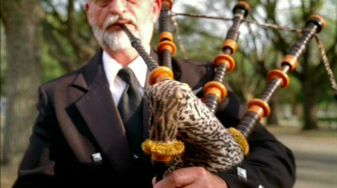 Bagpipe Funeral 35mm / HD Stock Footage