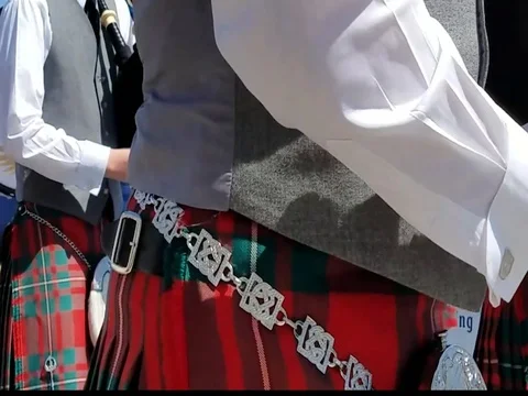 Bagpipe Marching Band Stock Footage