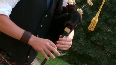 Bagpipe Player Stock Footage 533008