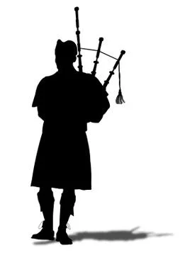 Bagpipe player Stock Illustration