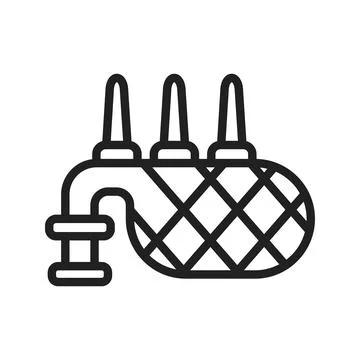 Bagpipes Icon Image. Stock Illustration
