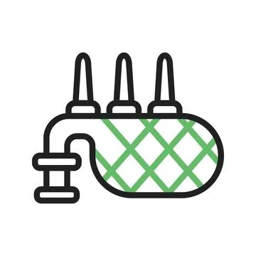 Bagpipes Icon Image. Stock Illustration