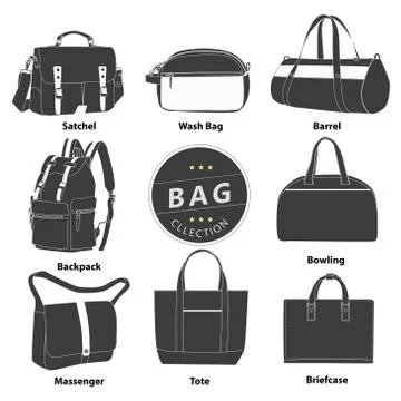 Bags collection set Stock Illustration