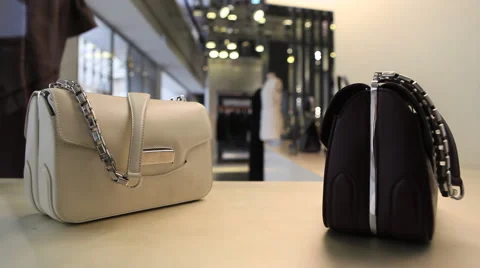 Bags in designer store Stock-Footage 40402326