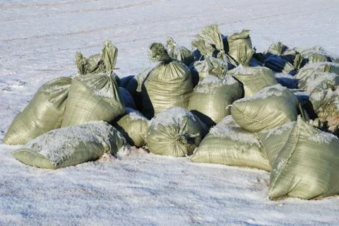 Bags full of garbage Stock Photos