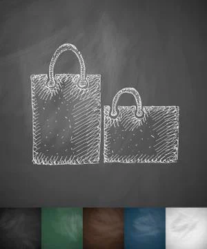 Bags icon. Hand drawn vector illustration 스톡 일러스트