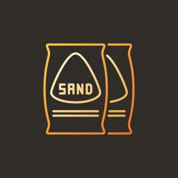 Bags with Sand vector colored outline icon or symbol Stock Illustration