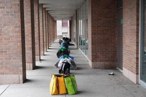 Bags in a strange pattern Stock Photos