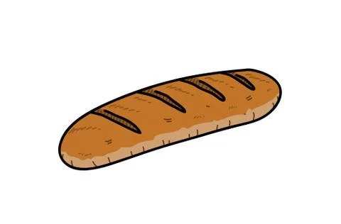 Baguette Bread Illustrazione stock